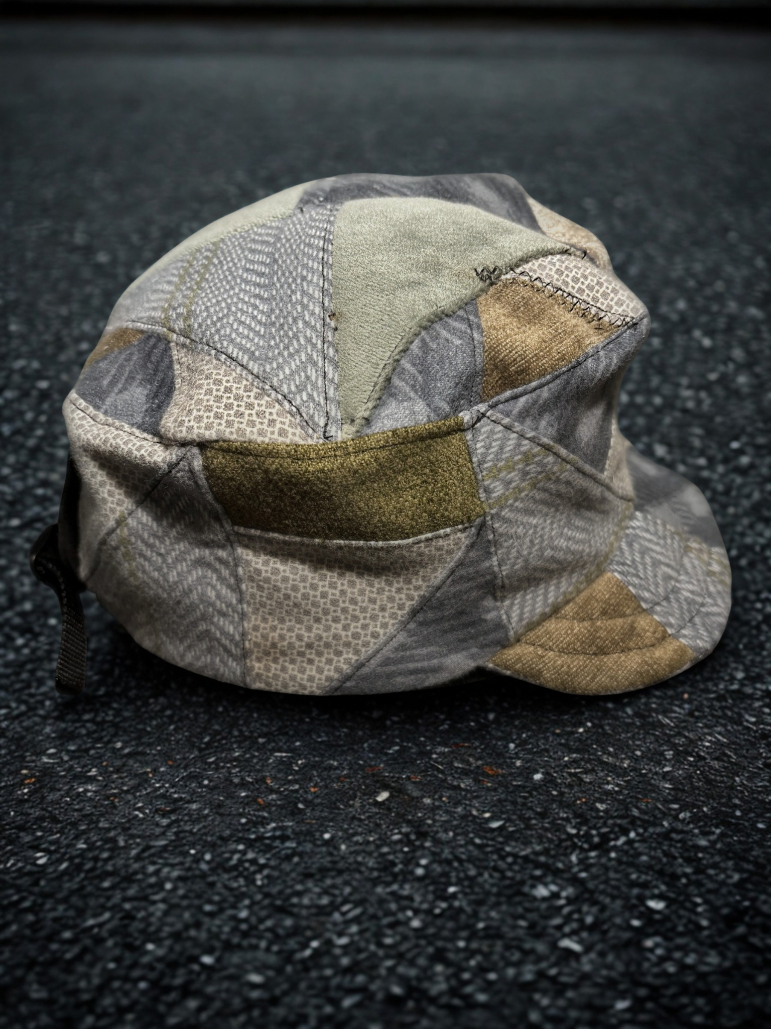 GrayWay Patchwork Pillbox Cap - S/M