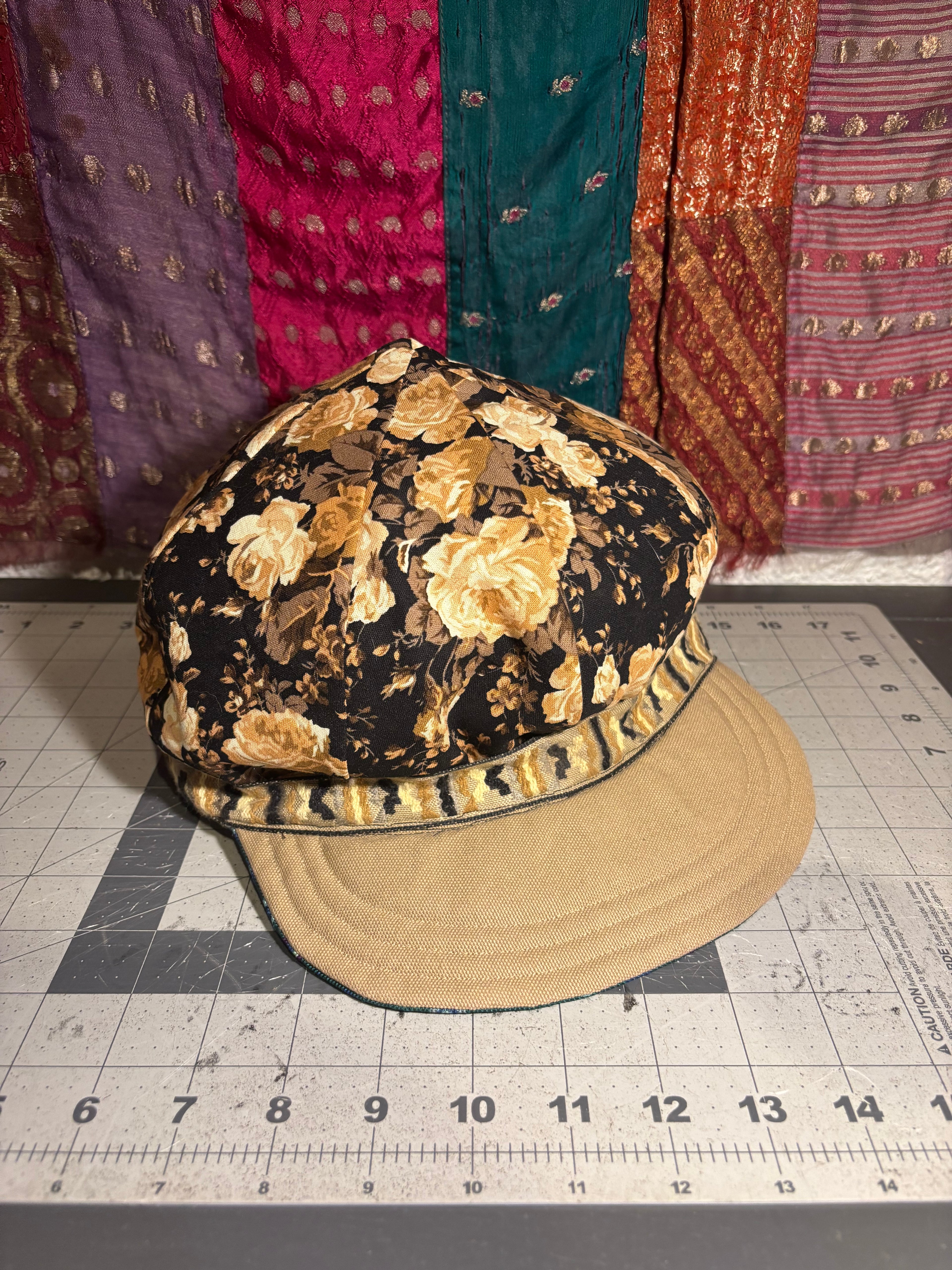 Reversible Newsboy Cap - OOAK - 23”