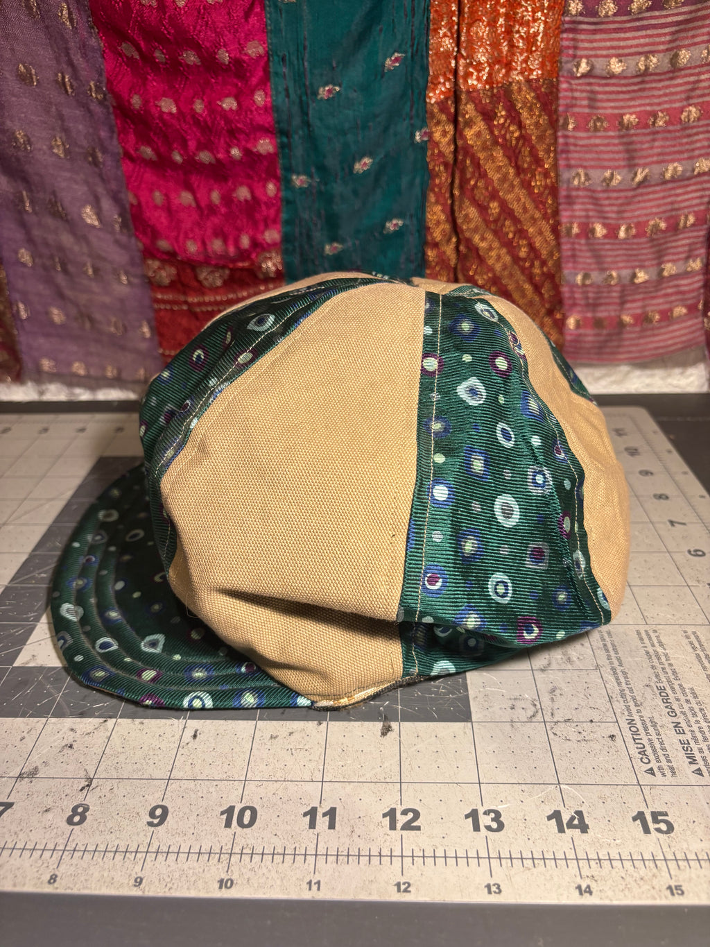 Reversible Newsboy Cap - OOAK - 23”