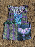 Snakeskin Sage Patchwork Tank Top - L/XL