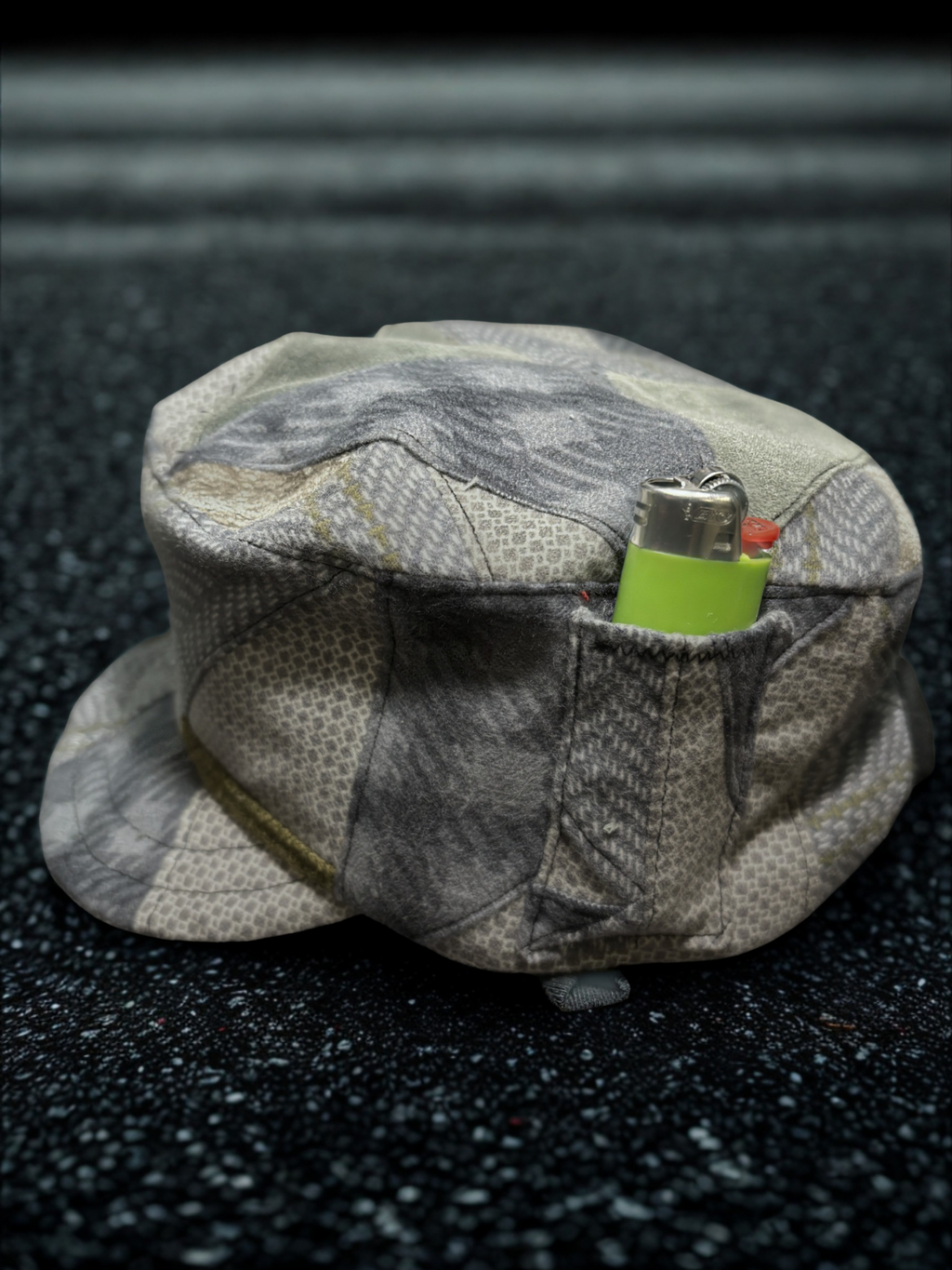 GrayWay Patchwork Pillbox Cap - S/M