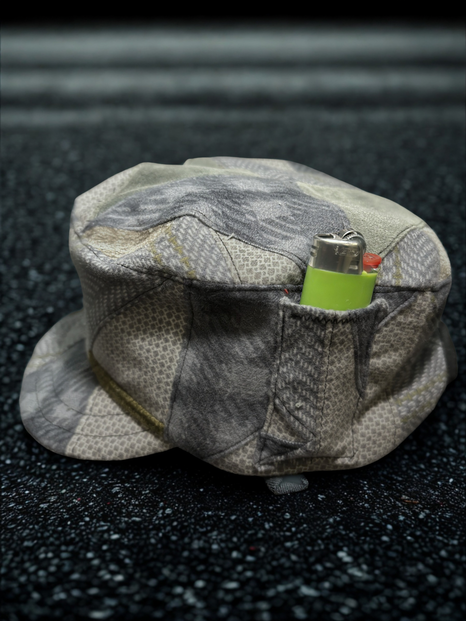 GrayWay Patchwork Pillbox Cap - S/M