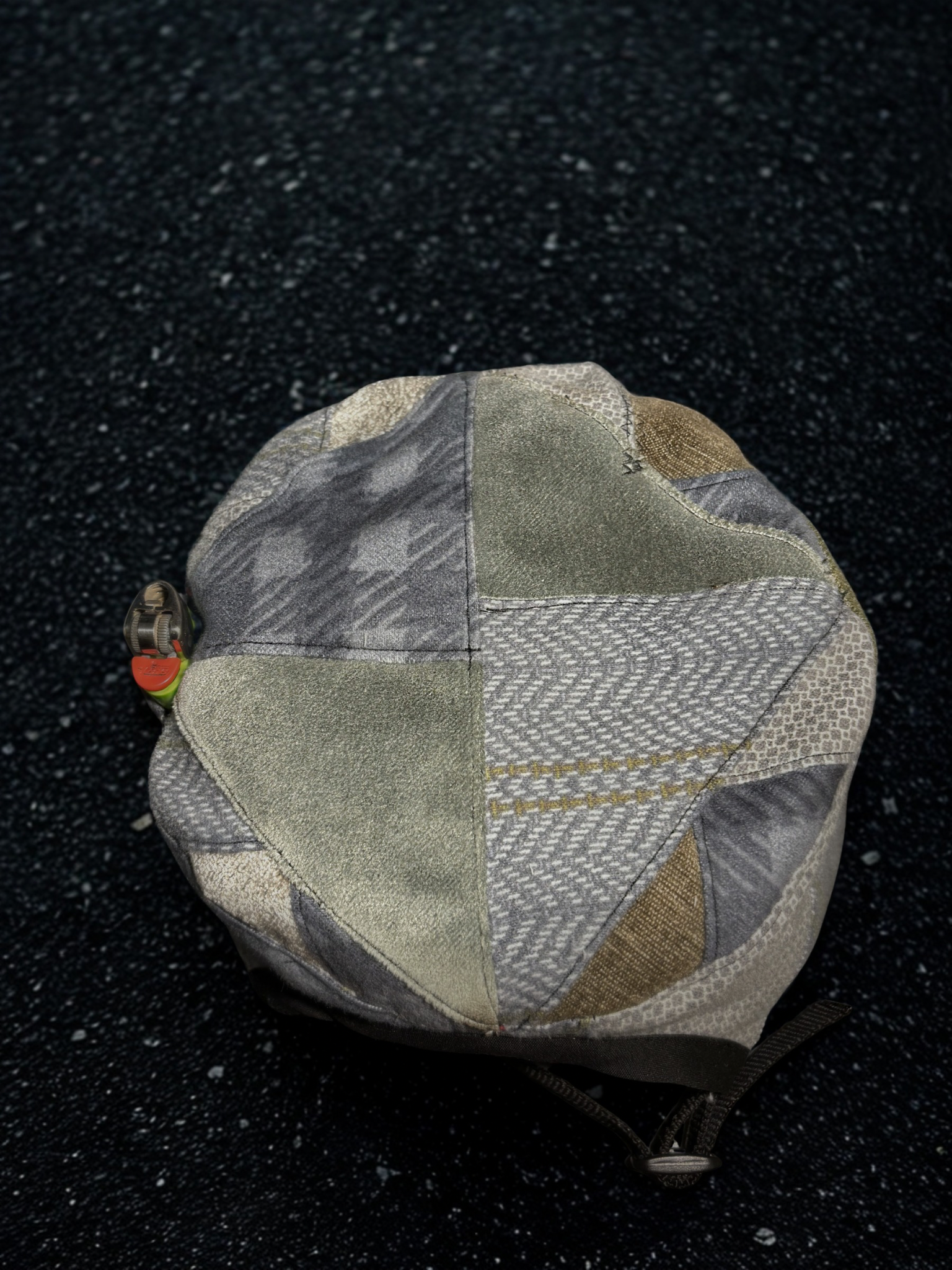GrayWay Patchwork Pillbox Cap - S/M